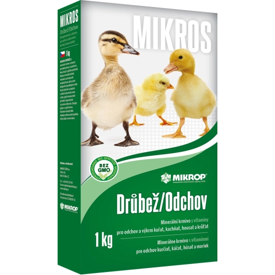 MIKROS drůbež odchov, minerální krmivo 1kg