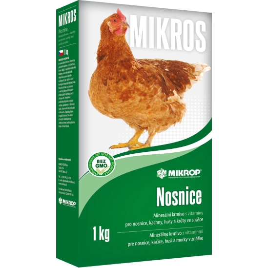 MIKROS pro nosnice, husy, kachny, krůty s vitamíny 1kg