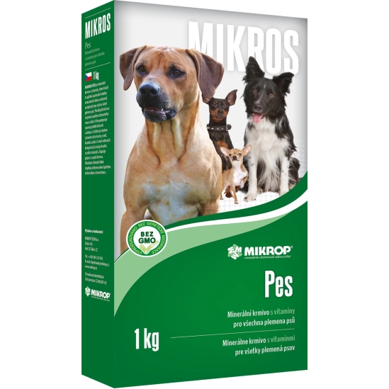 MIKROS pes, minerální krmivo s vitamíny 1kg