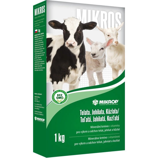 MIKROS telata, jehňata, kůzlata, minerální krmivo s vitamíny 1kg