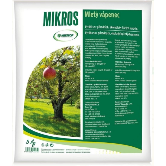 MIKROS krmný vápenec mletý 5kg