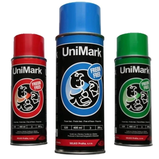 UNIMARK značkovací sprej MODRÁ 400ml