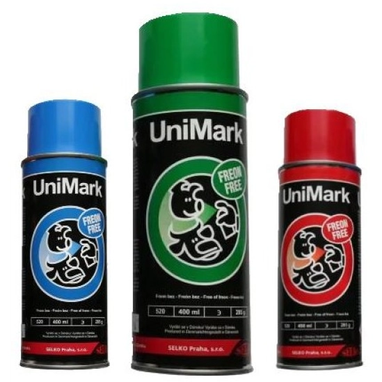 UNIMARK značkovací sprej ZELENÁ 400ml